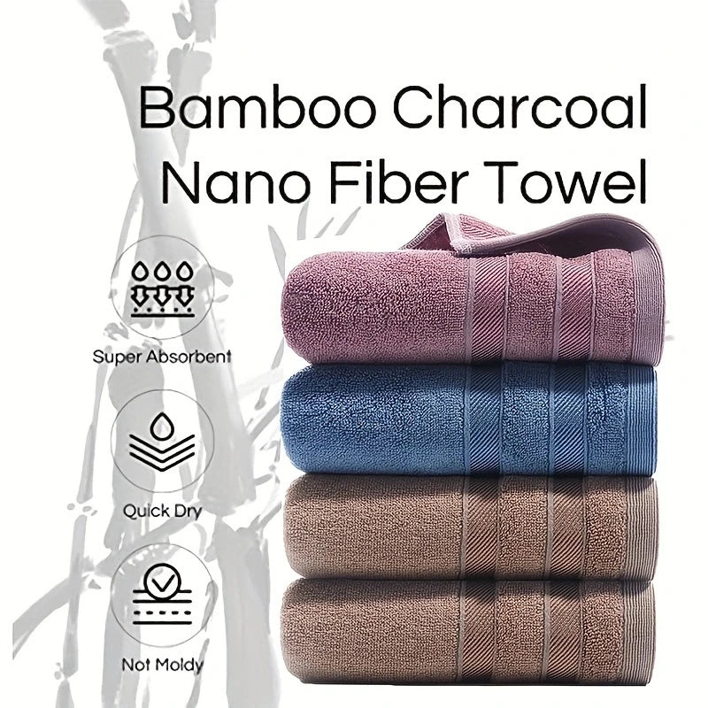 1 PC Natural, Sustainable, Hypo-Alergenic, High Absorbent, Super Soft Luxury Premium Bamboo Cotton Hand Towels