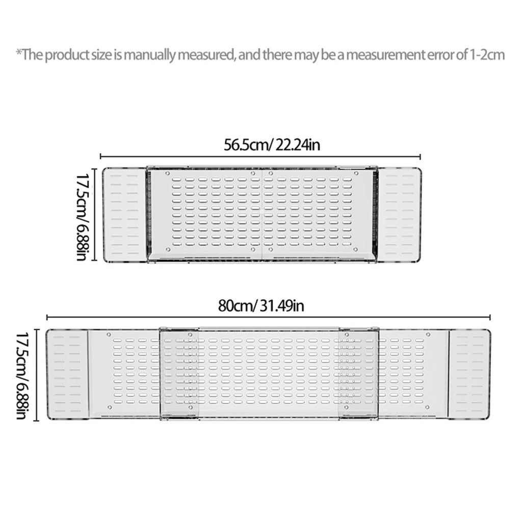 Bathtub Caddy Tray Expandable Bath Tray for Tub Tablet Holder Storage Holder Bath Caddy Tub Table Bath Shelf Accessories