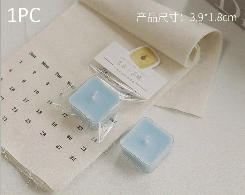 Square Candle Tea Light Scented Candle Aromatherapy Soy Wax Candles Wedding Birthday Candle Party Home Decoration