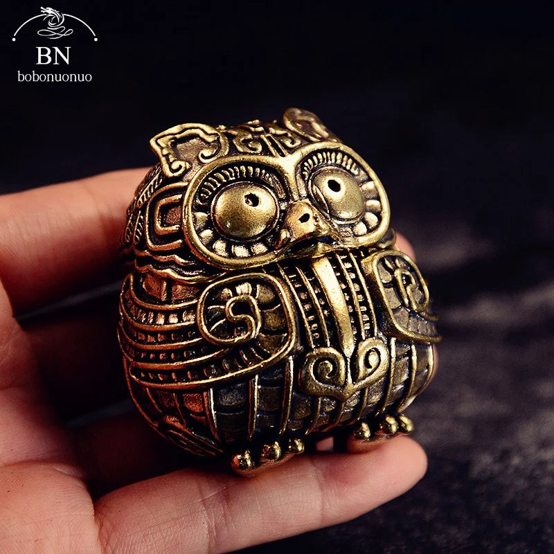 Incense Burner Bronze Antique Owl Creative Home Decor Dragon Incense Holder Censer Office Desk Ornaments Decorations Car ashtray