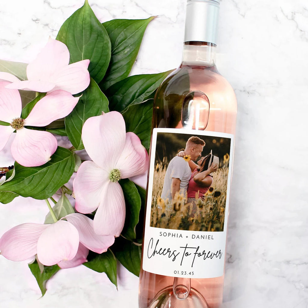 30 personalized birthday wine label gifts for her, wedding anniversary, Valentine's Day, Christmas engagement