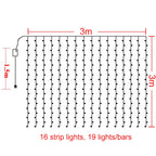 LED Fairy String Lights Outdoor Waterproof Waterfall Street Garland Curtain Lights For Patio Christmas Wedding Party Decoration