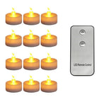 Flameless Tea Lights LED Candles with Remote Control Battery Operated Electronics Tealights for Wedding Home Christmas Decors