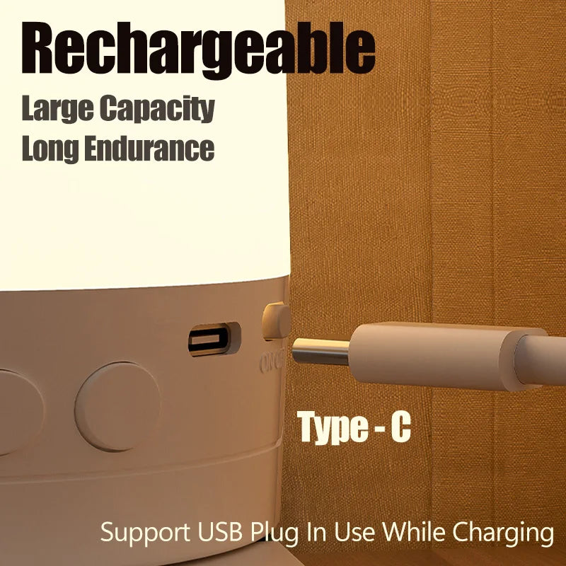 Touch Night Light Rechargeable 3 Color Wireless Baby's Room Bedside Lamp USB LED Night Light Ambient Soft Light For Kids Gift