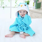 0-2Y Cotton Kids Robes Newborn Bath Towel Hood Cartoon Fashion Sleepwear Girls Boys Bathrobe For Children Baby Receiving Blanket