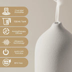 Essential Oil Diffuser 100ml Ceramic Ultrasonic Aroma  Diffuser Humidifier Timer Setting 7 LED Colors Changing Lights For Home