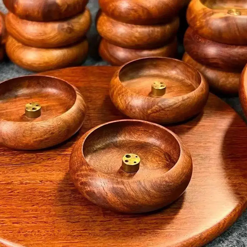 Exquisite wooden plug-in incense burner - suitable for Buddhist worship, family tea rooms, desktop decoration - ideal gift