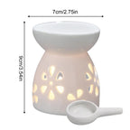 Ceramic Oil Burner With Candle Holder Romantic Tealight Candle Holder Essential Oil Incense Aroma Diffuser Oil Stove Home Decor