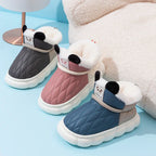 Cozy Slippers with Soles for Kids – Unisex Winter House Shoes
