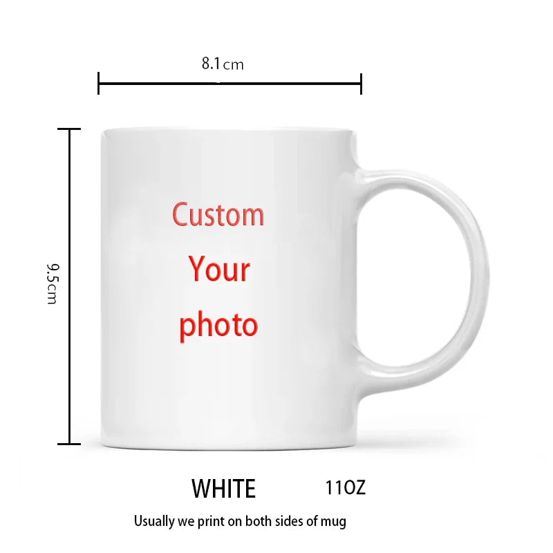Personalized Your Photo Mug, Custom NAME Logo TEXT Cup,Customize Coffee Mugs, Tea Cups, Mothers day, Wedding Surprised Gift