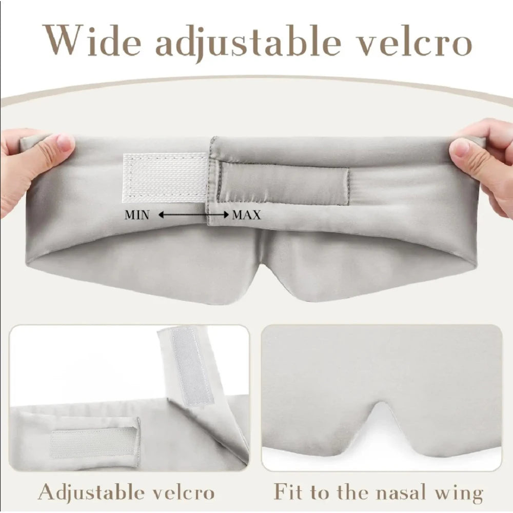 Mulberry Silk Sleep Mask for Eyes Cover Mask Blocking Light Eyemask Eyeshade Soft Padded Travel Sleeping Aid for Eyepatch
