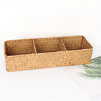 1 willow storage basket, miscellaneous storage box, 3 compartment storage boxes, storage basket toilet paper organization