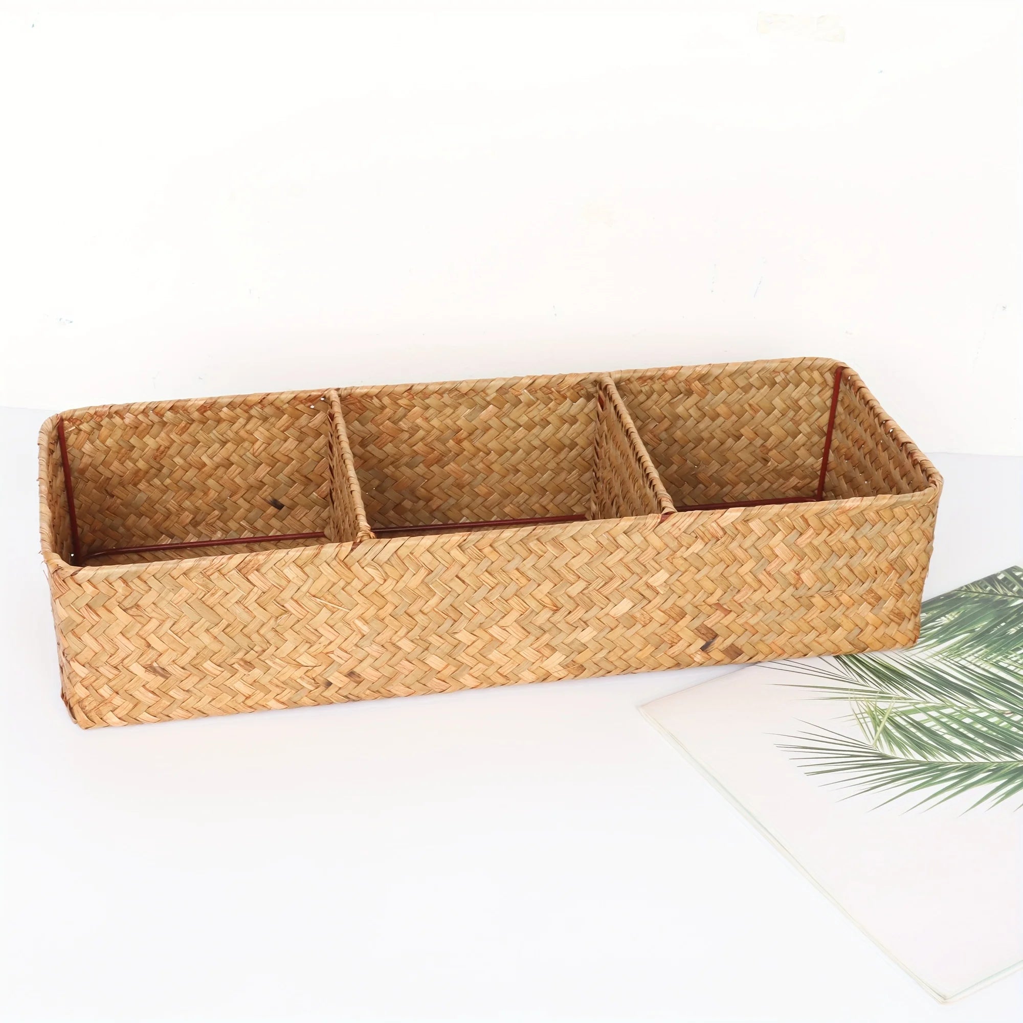 1 willow storage basket, miscellaneous storage box, 3 compartment storage boxes, storage basket toilet paper organization