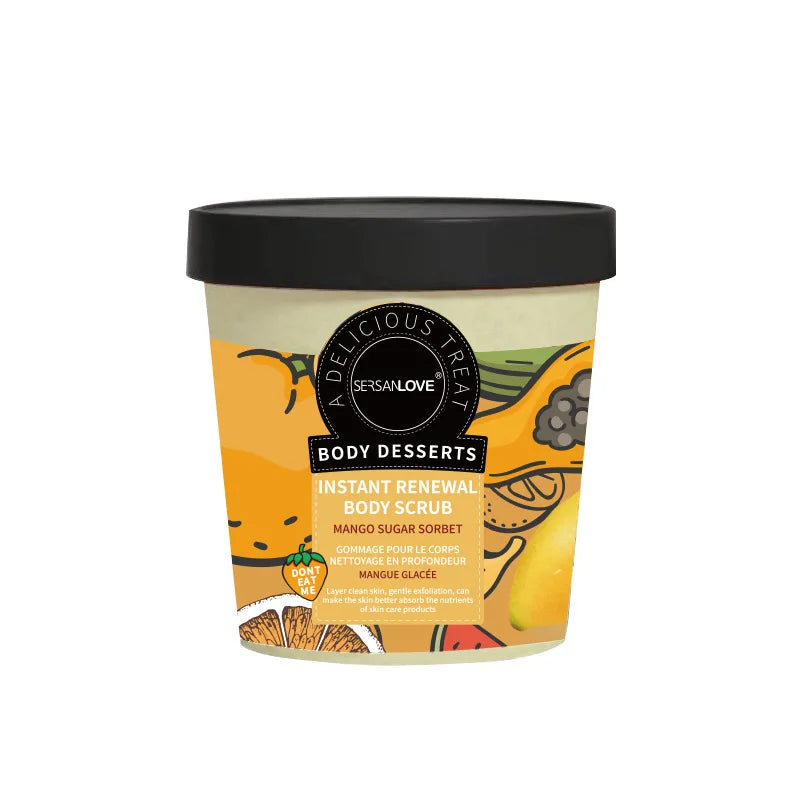 220g Fruit Body Scrub Exfoliating Deep Cleansing Strawberry Moisturizing Hydrating Chocolate Nuts Smooth Skin Grind out tender