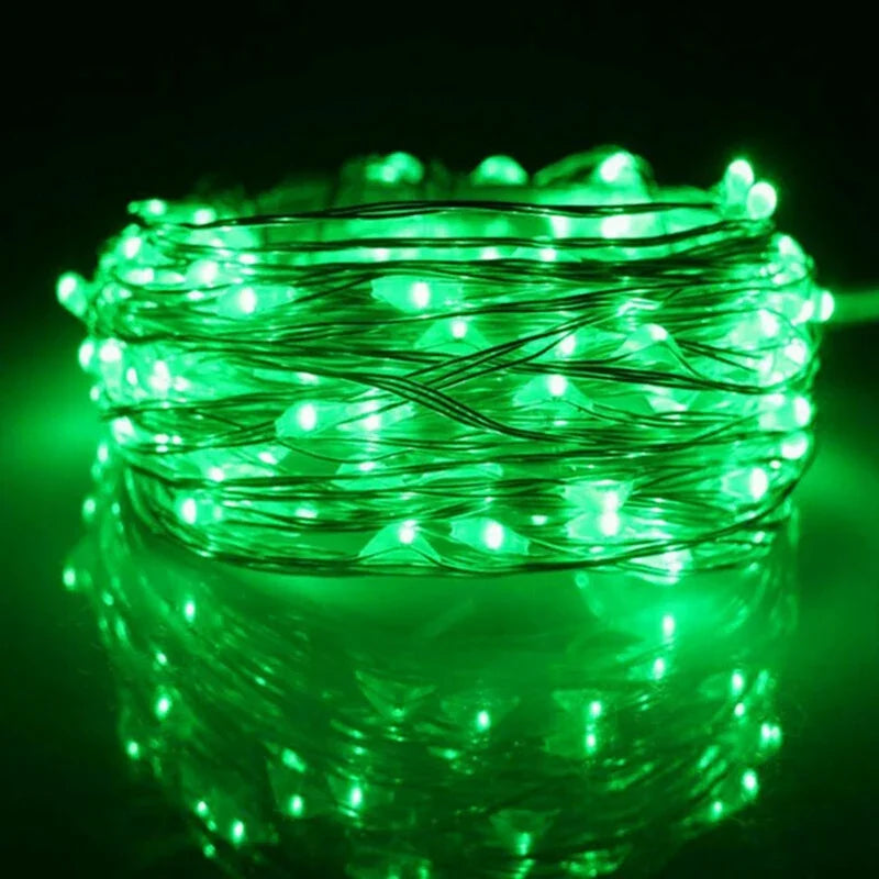LED Fairy Lights String Button Battery Light Home Decoration Living Bedroom Garden Christmas Wedding New Year Ornament Garland