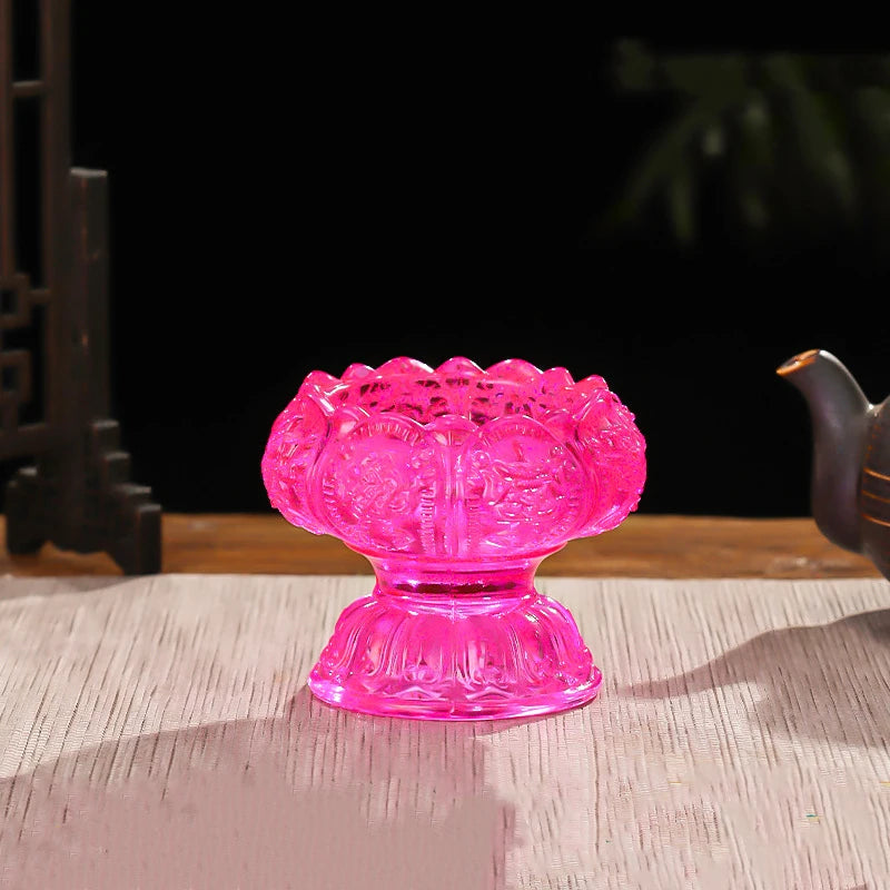 1 Household Glass Candle Holder, Hand Carved, Exquisite, Heat-Resistant, Thick Glass Material, Freely Selectable Color