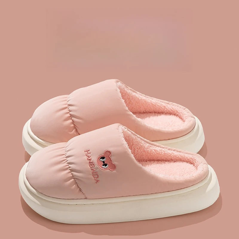 Slip On Winter Slippers for Adults – Plush Platform House Slides