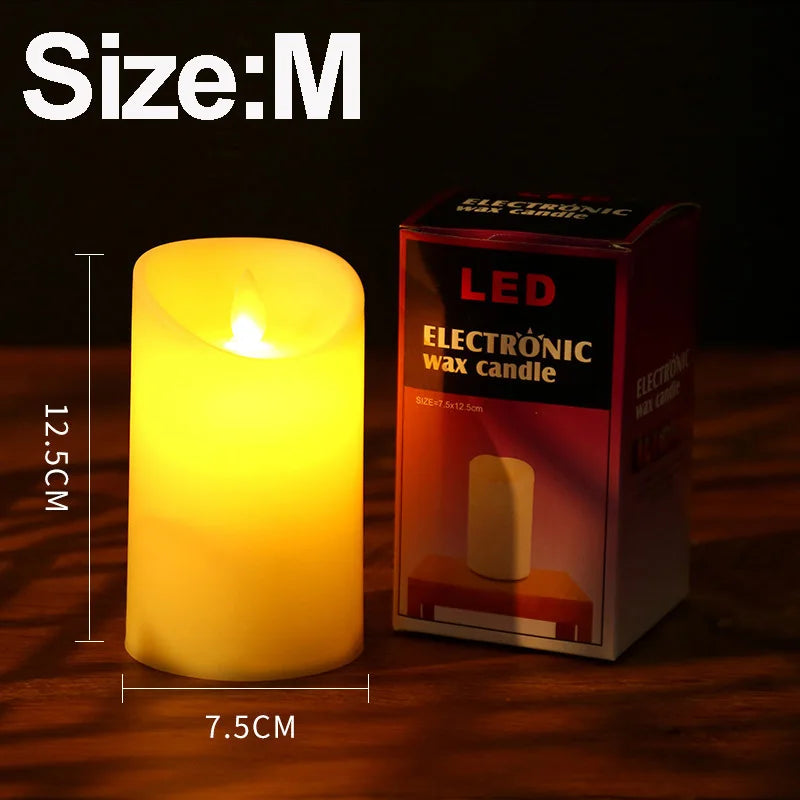 Flickering LED Ivory Electronic Candle Flameless Tealight Candle Home electric candles for Wedding Decor Birthday Party Supplie