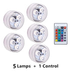 3 LED Underwater Light Remote Control Submersible With Battery RGB Night Light For Fish Tank Swimming Pool Wedding Party Lamp