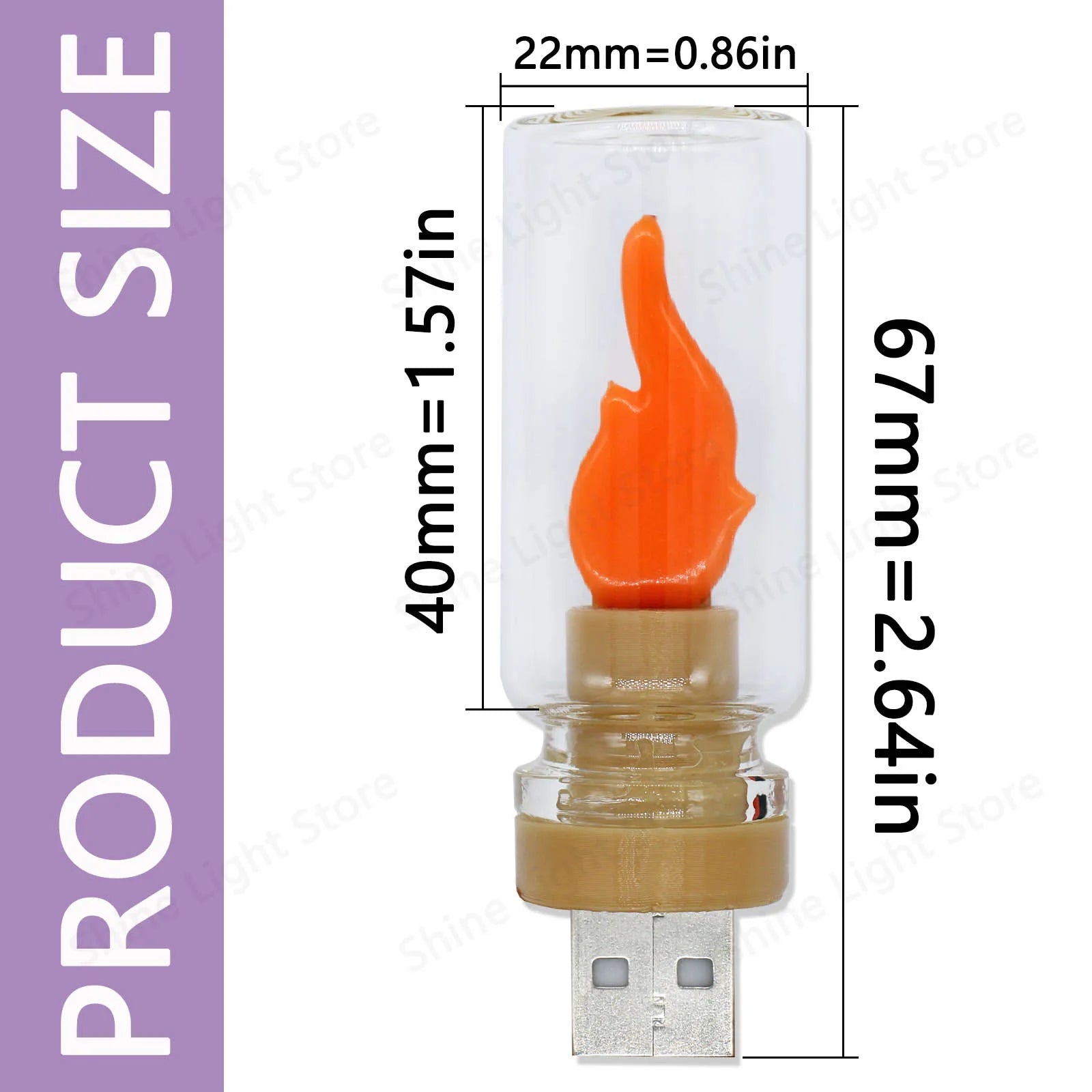 Five Color 5V LED Cob Flash Candle Edison Flame Bulb Night Light Camping Festival Decoration LED Lighting Bulb Accessories DIY