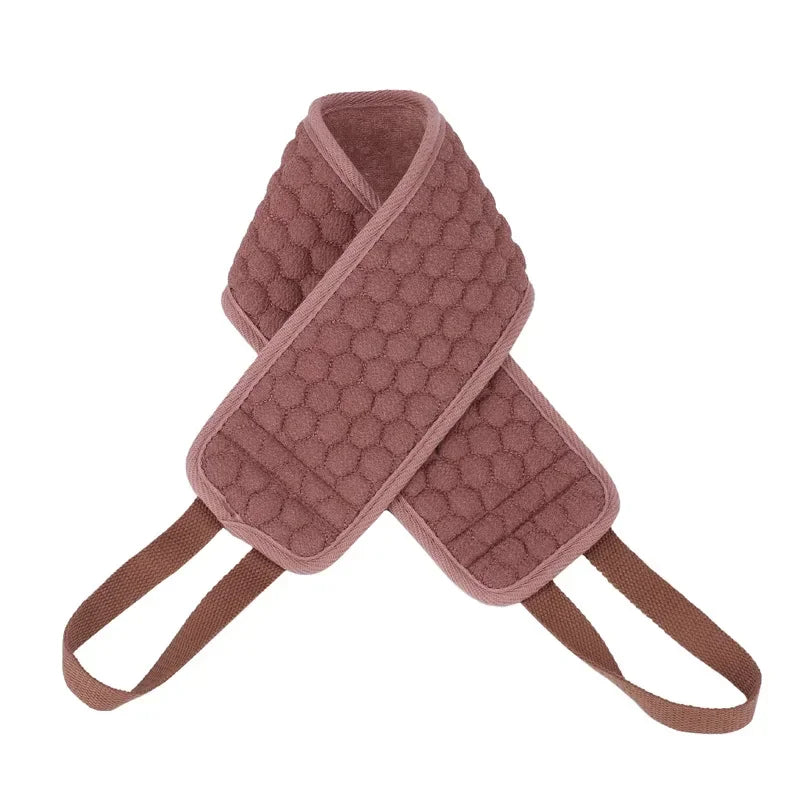 Exfoliating Loofah Back Strap, Bath Towel, Shower Massage Spa Scrubber Sponge for Body Skin Health Cleaning, New Natural Soft