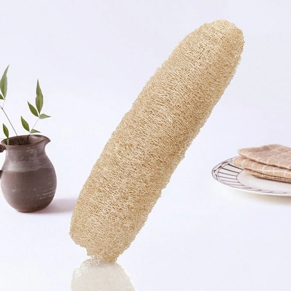 Natural Loofah Luffa Sponge Dish Towels Long Ecological Planting Body Shower Sponge Non-stick Good Absorbency Bath Kitchen
