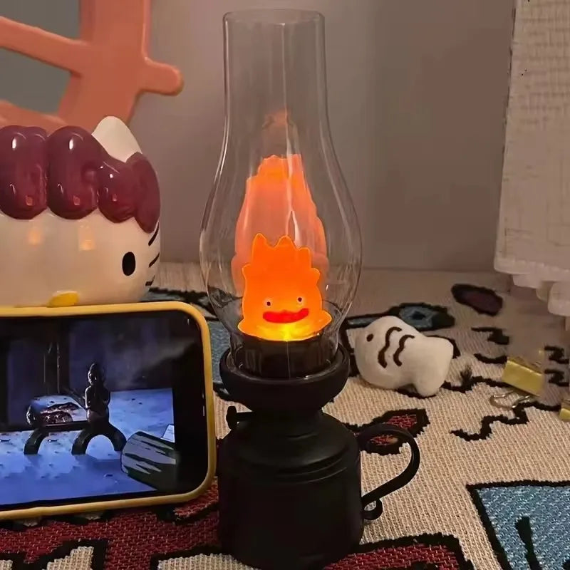 Vintage Flame Light Casifa Night Lights Cartoon Anime Kerosene Candle Light Atmosphere Light Decor Halloween Party Decoration