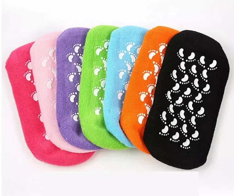 2pc Foot Care Spa Moisturizing Gel Socks Exfoliating Dry Cracked Soft Skin Sock Pedicure Hard Heel skin Protector Repairing