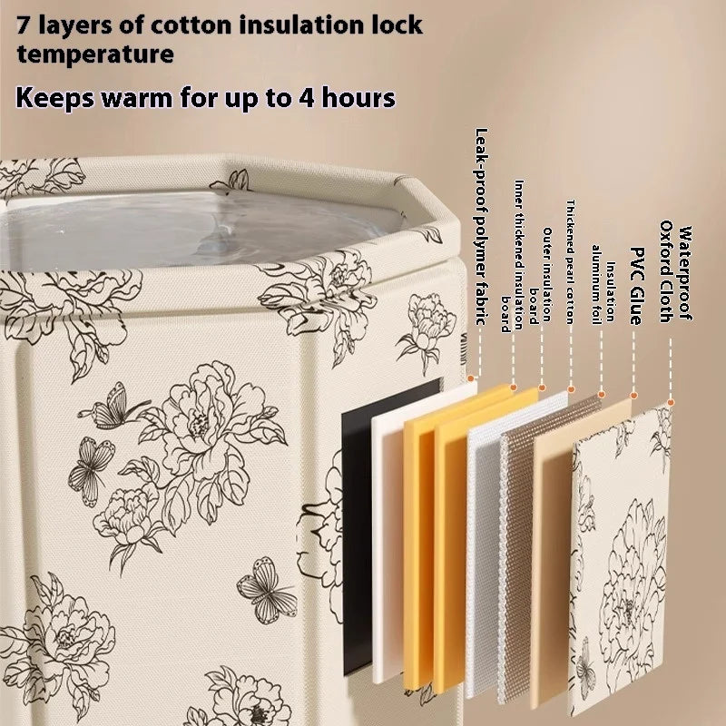 2025 Foot soaking tub Portable Foldable Over-Knee for Home Wellness Easy Move Simple Winter Calf folding foot soak bag foot wash