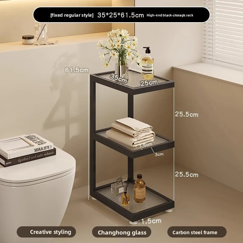 Spacious Bathroom Storage Organizer Multifunctional Floor Standing Cabinet Waterproof Freestanding for Small Gap