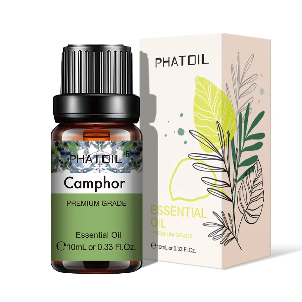 PHATOIL Natural Plant Essential Oil 10ml Eucalyptus Lavender Bergamot Vanilla Peppermint 1PCS Aroma Essential Oils For Diffuser