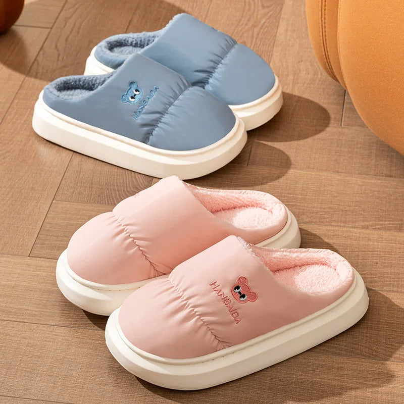 Slip On Winter Slippers for Adults – Plush Platform House Slides
