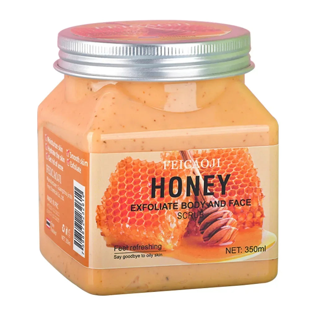 Body Fragrance Scrub 350ML Exfoliating Bodyscrub Bath Salt Rice Shower Gel Coffee