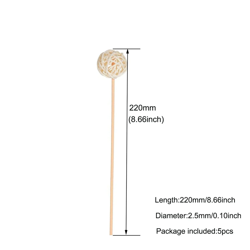 5/15Pcs Rattan Reed Diffuser Sticks Refill, 3mm Wavy Long, for Essential Oil Airs Freshener, High Quality Home Fragrance