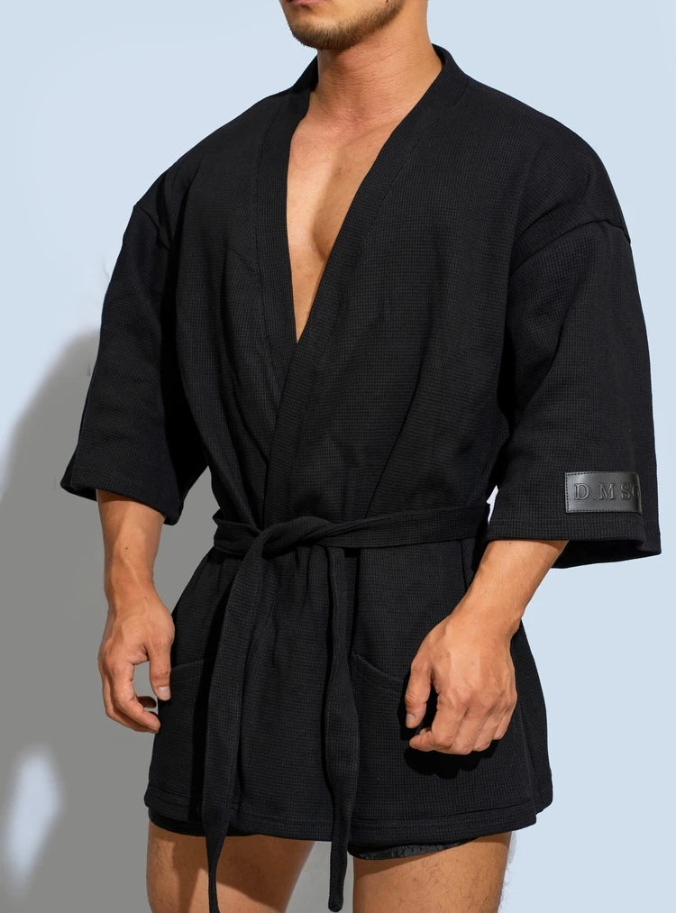 Men's Bathrobe Fashion Basic Modal Comfortable 100% Cotton Pajama Male Casual Home Bath Robes