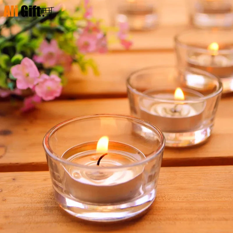 Retro Candlestick Glass Candle Holders, Candlelight Dinner Decorations, Valentine's Day Furnishing, DIY Glass Holders