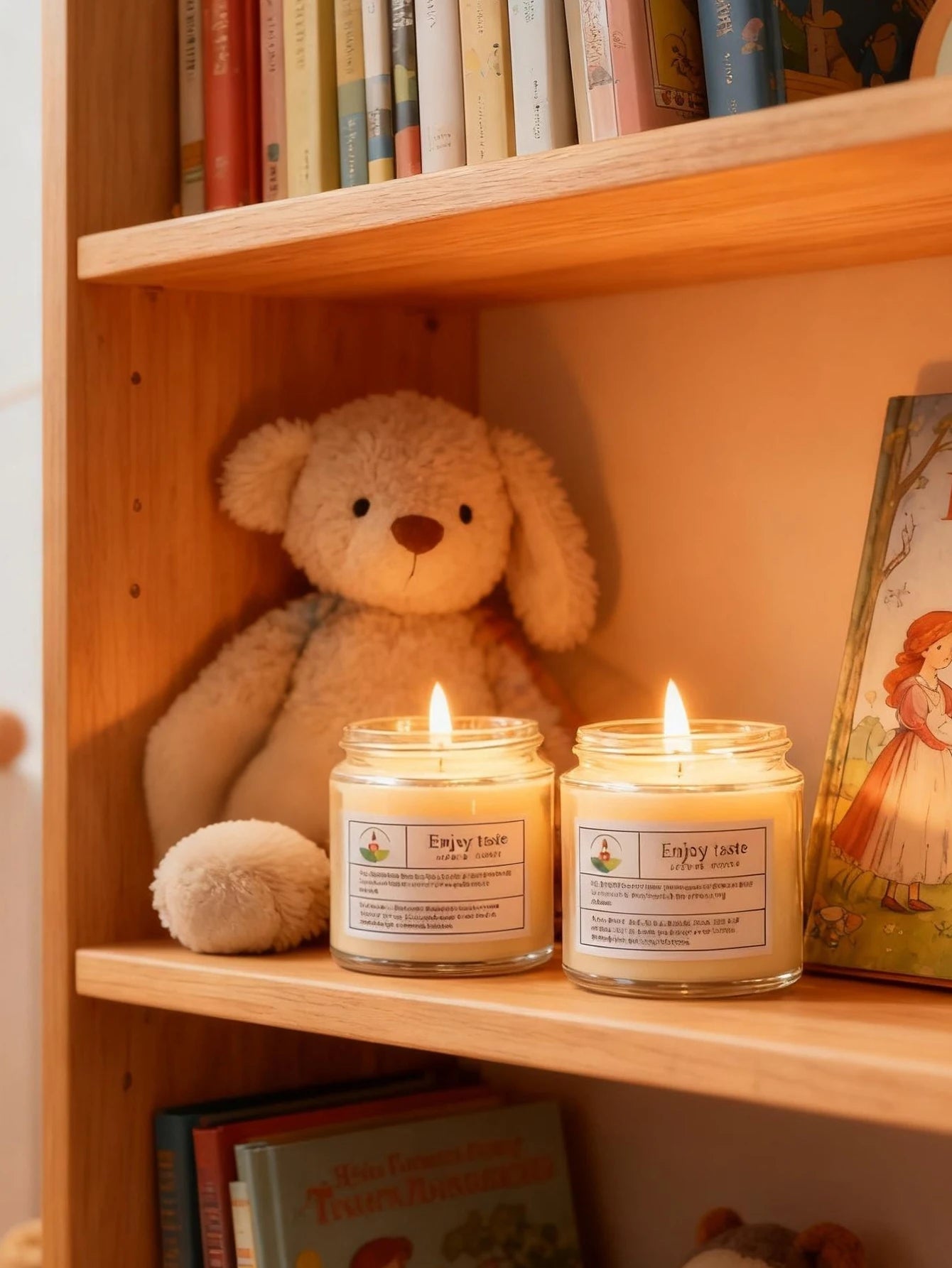 One transparent glass scented candle, for commemoration, decoration, natural plant wax