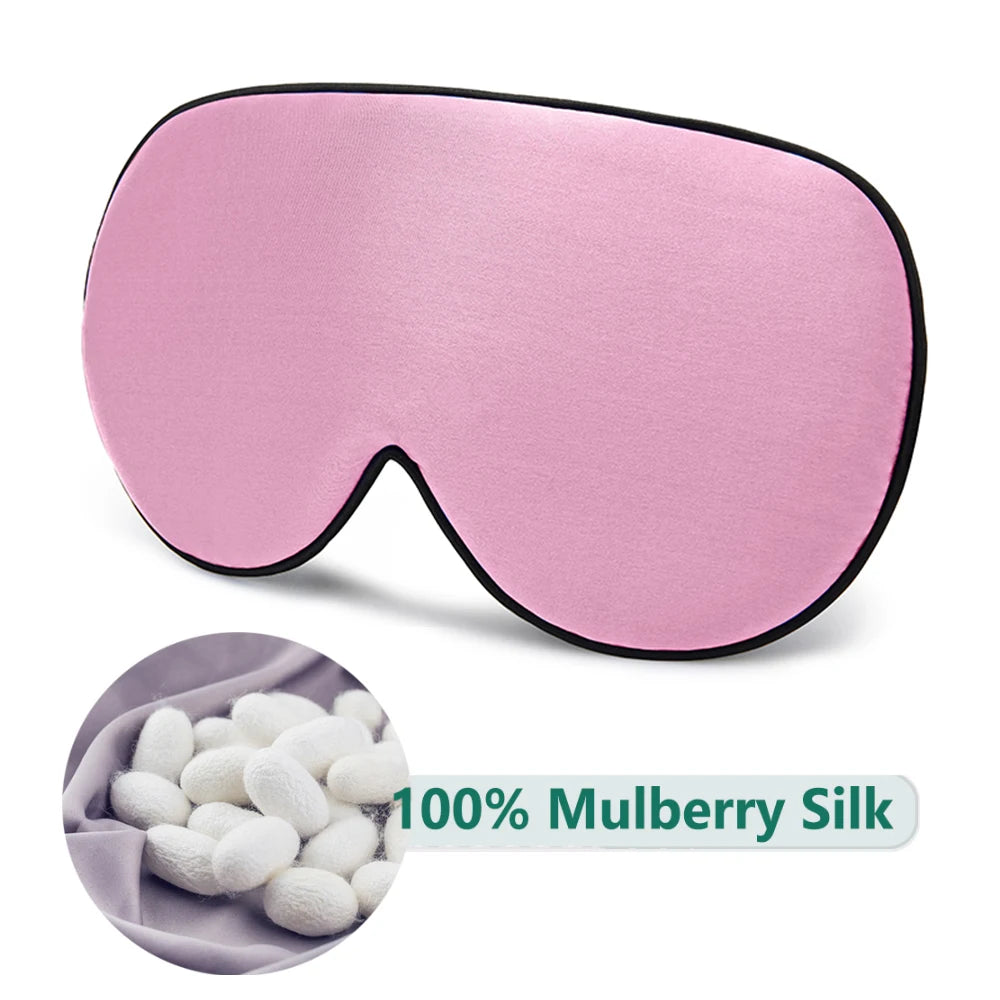 100% Natural Mulberry Silk Sleep Mask Soft and Comfortable Eye Patches Soft Blindfold Smooth Eye Mask Eyeshade Eye Cover Patch