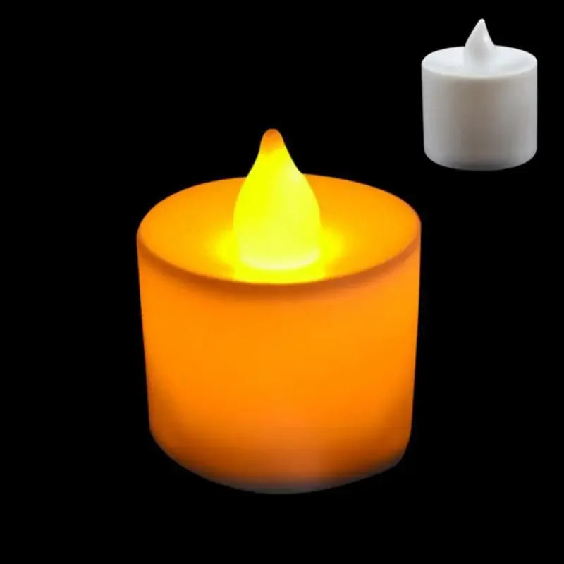 Flameless LED Tea Lights Candles Battery Powered Coloful Flickering Pillar Candles Votive Tealight Romantic Party Home Decor