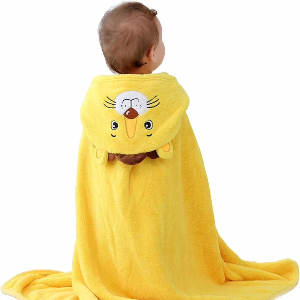 Baby Hooded Bath Towel,Ultra Soft and Absorbent Toddlers Bathrobe,Coral Velvet Thickened Bathrobe,Newborn Blanket Shower Gifts