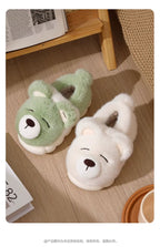 Cute Cozy Cartoon Bear Slippers for Women – Plush Winter Indoor Spa Comfort