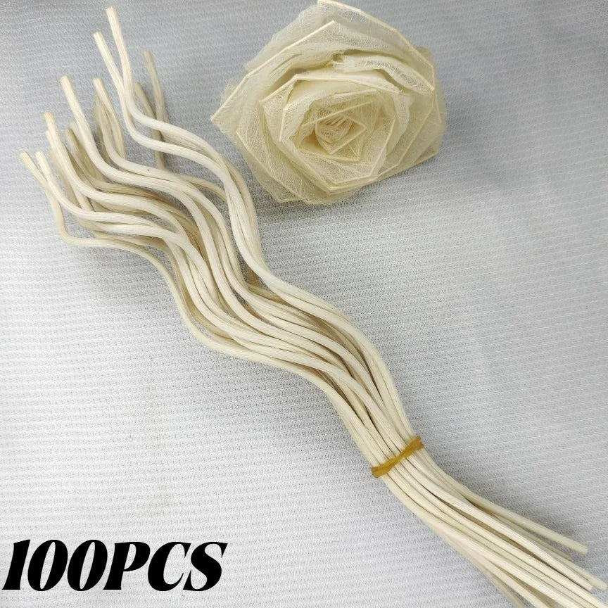10/200PCS Reed Diffuser Sticks Long Wavy Rattan Reed Fragrance Rods Air Freshener Odor Removal for Home Decor Fragrance Sticks