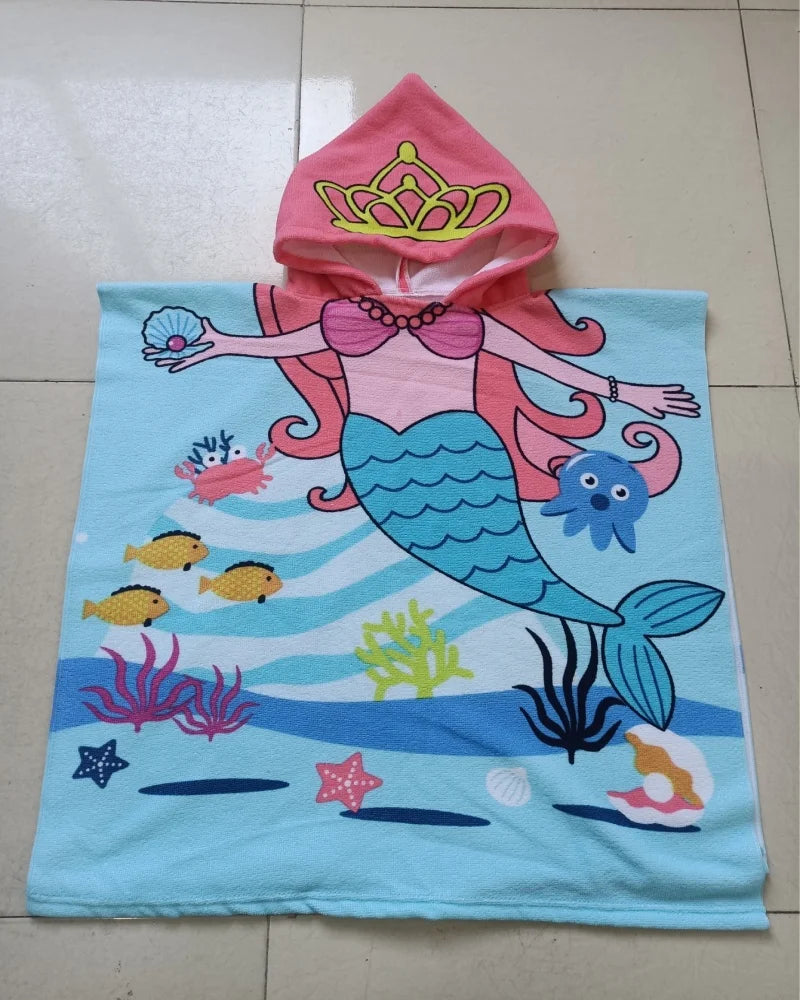 Kids Boys 1-5 Years Old Bathrobe Newborn Towel for Kids Shark Dress Up Kids Poncho Cape Kids Beach Towel Poncho Hooded Baby