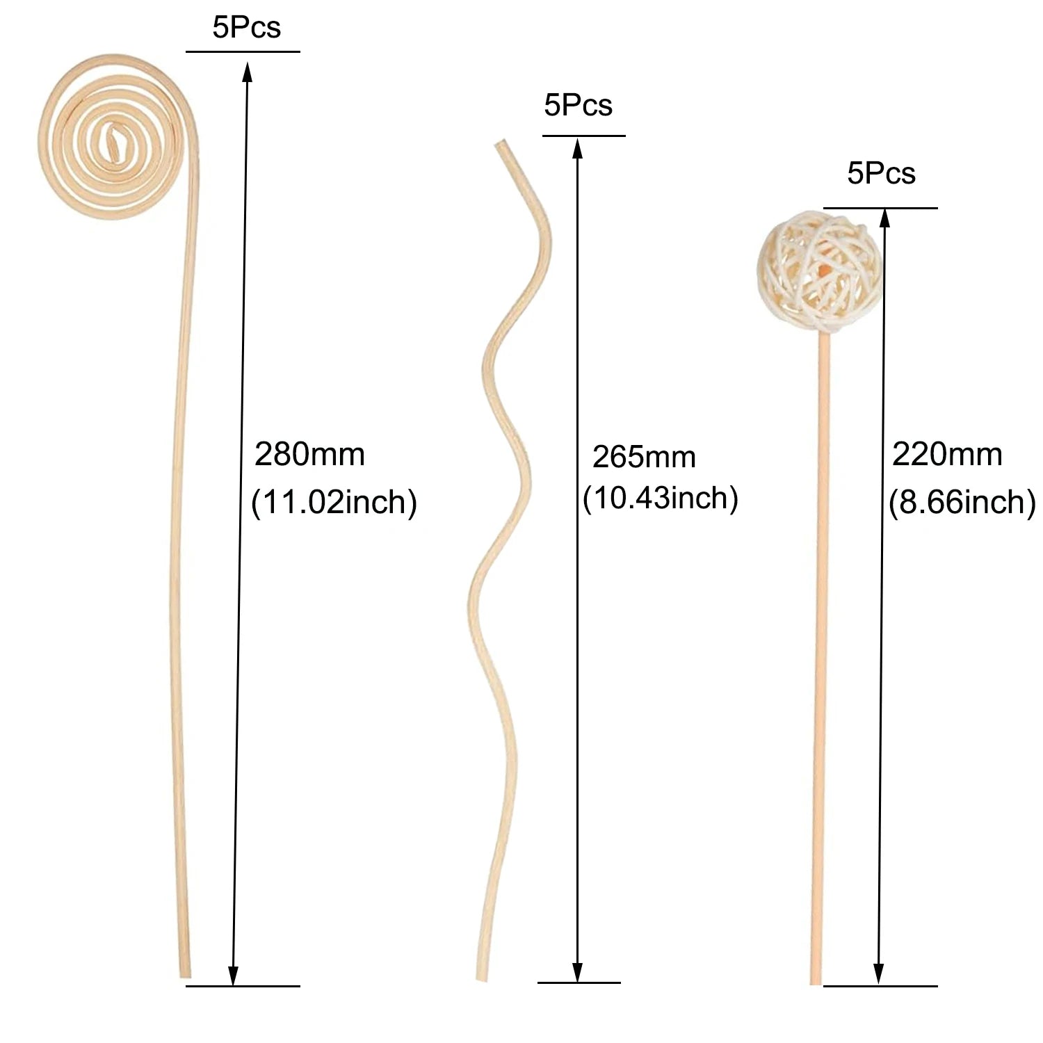 5/15pcs 3mm Reed Diffuser Replacement Stick DIY Handmade Home Decor Extra Thick Rattan Aromatherapy Diffuser Refill Sticks