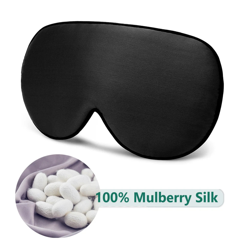 100% Natural Mulberry Silk Sleep Mask Soft and Comfortable Eye Patches Soft Blindfold Smooth Eye Mask Eyeshade Eye Cover Patch