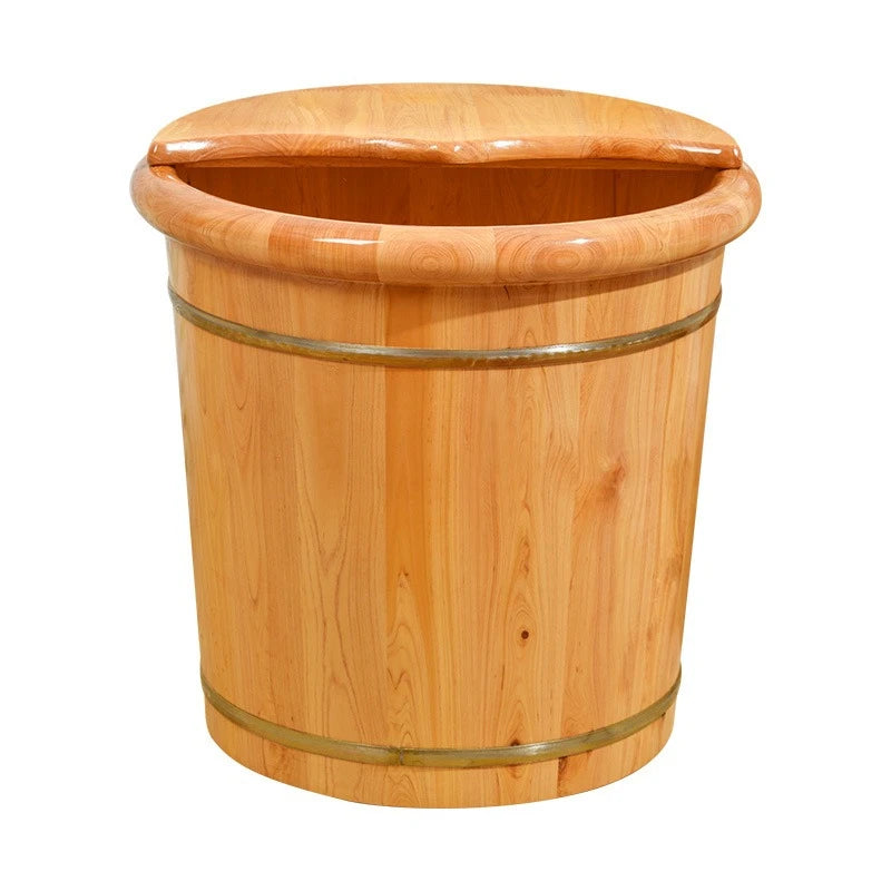 Solid Cedar Wood Foot Soak Tub Home Spa Portable Bucket Foot Massage Relax Sauna Emmer En Lepel Materassino Mare Home Furniture