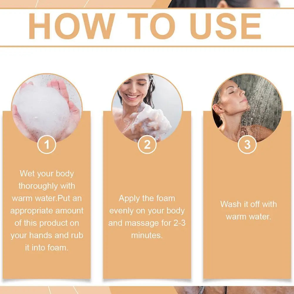 120ML Persimmon Body Wash Refreshing Moisturizing Deeply Nourishing Body Cleanser Natural Ingredients Sensitive Skin Gentle Body