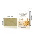 1/2/4/6Pcs Handmade Oat Soap,Natural,Gentle,Non Irritating, Brightening, Exfoliating, Body And Facial Cleansing, Whitening Soap
