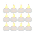 12Pcs LED Floating Candle Light Waterproof Flameless Floating Tealight Smokeless Flickering Prop Lamp Decor for Party