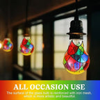 Stained Glass Bulb E26 Base Bulb 6W Lamp for Indoor Home Room Garden Balcony Restaurant Shop Bar Night Christmas Party